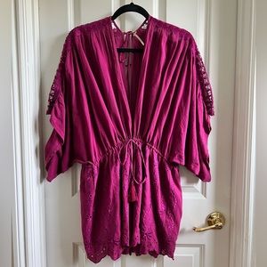 Free People Magenta Tie Romper